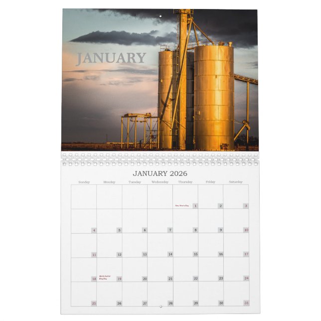 Calendrier paysager du Texas occidental (Jan 2026)