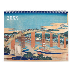 Calendrier Paysages de 12 mois par Katsushika Hokusai