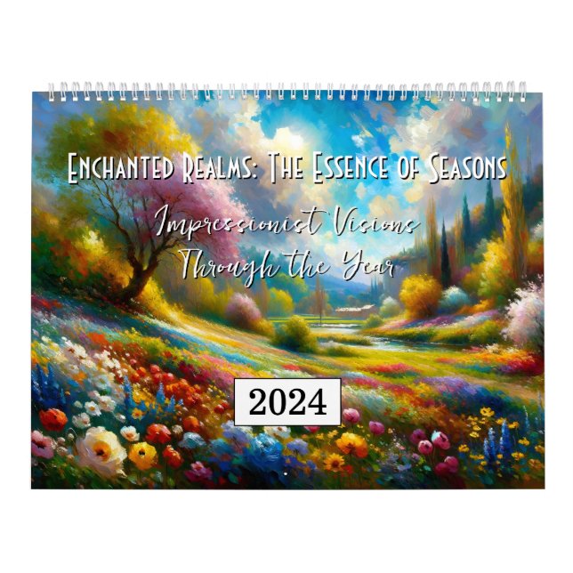 Calendrier Paysages de la nature artistique Peinture saisonni (Protection)