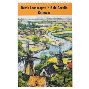 Calendrier Paysages néerlandais en acrylique audacieuse – Cal