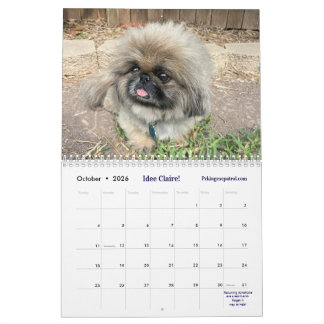 Calendrier Pékinois 2026 de Liz E.