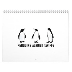 Calendrier Penguins contre les tarifs douaniers Anti Trump Ta