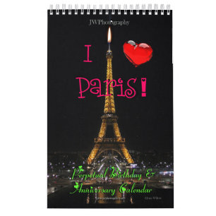 Calendrier perpétuel d'anniversaire d'anniversaire
