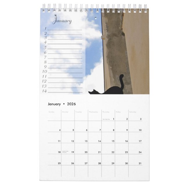 Calendrier perpétuel d'anniversaire d'anniversaire (Jan 2026)