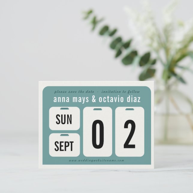 Calendrier Perpétuel Enregistrer La Date Carte Pos (Debout devant)
