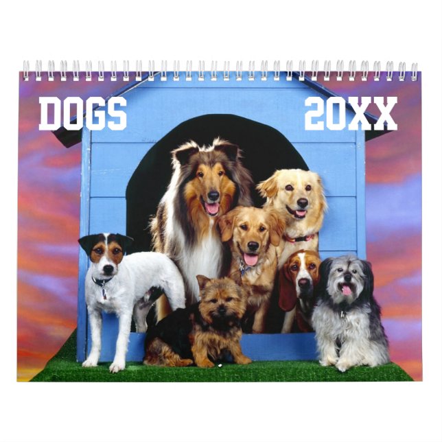 Calendrier personnalisable de chiens (Protection)
