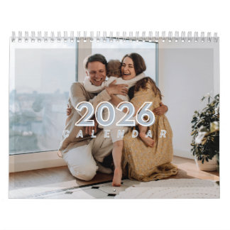 Calendrier personnalisé 2026 avec vos photos de fa