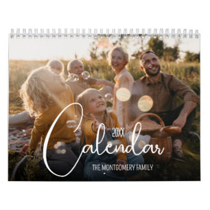 Calendrier personnalisé de 12 mois avec photo de f