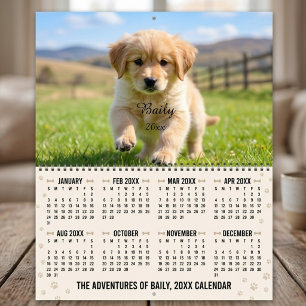 Calendrier personnalisé de photos de chien Cadeau