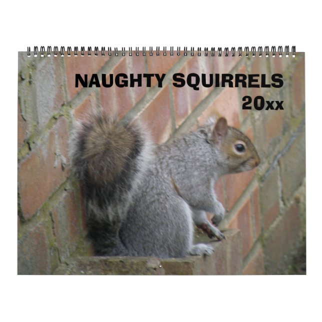 Calendrier personnalisé des écureuils coquins (Protection)