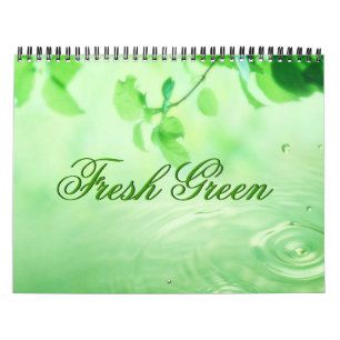 Calendrier personnalisé des Feuilles verts frais