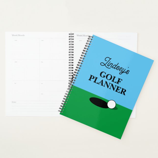 Calendrier personnalisé plan de golf carnet d'agen (Devant avec enveloppe)