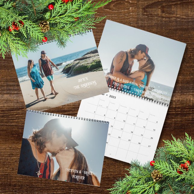 Calendrier Personnalisé Romantique L'amour dit Couples Photos (Créateur téléchargé)
