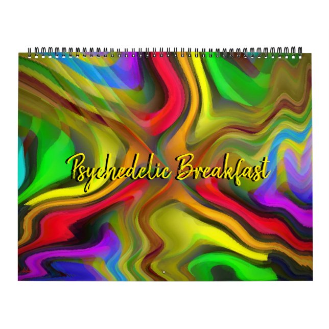 Calendrier Petit-déjeuner psychédélique Trippy Art Abstrait (Protection)