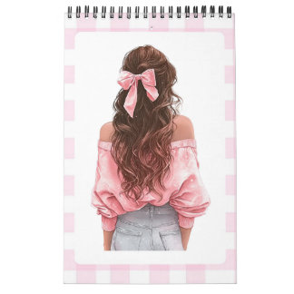 Calendrier Petit Fille Rose 2026