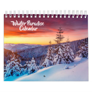 Calendrier petit format Paradis d'hiver