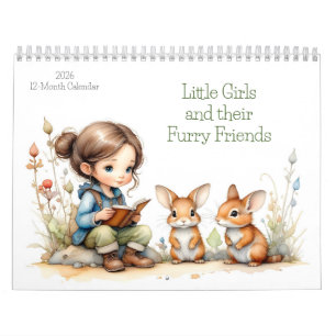 Calendrier Petites filles et leurs amis de la fureur 12 mois 