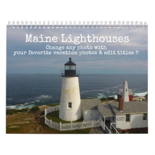 Calendrier Phare photographique de la côte du Maine 2025