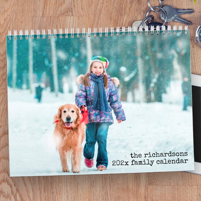 Calendrier photo 2023 Titre personnalisé et 13 pho (Photo Calendar with full size photo for every month)
