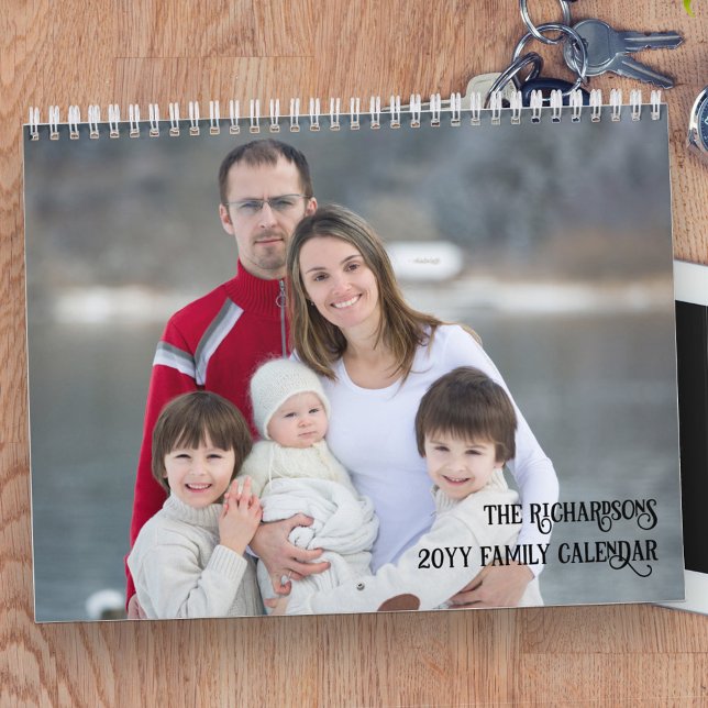Calendrier photo 2026 13 Photos et titre personnal (Photo Calendar with full size photo for every month)
