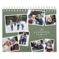 Photo collage sauge vert famille scrapbook