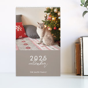 Calendrier photo de calligraphie simple moderne 20