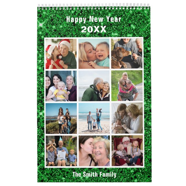 Calendrier Photo de famille moderne Collage Parties scintilla (Protection)