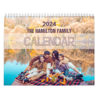 Calendrier Photo de famille personnalisée 2024 moderne Créez 