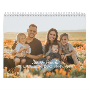 Calendrier Photo de famille personnalisée avec des noms perso