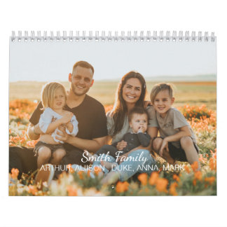 Calendrier Photo de famille personnalisée avec des noms perso