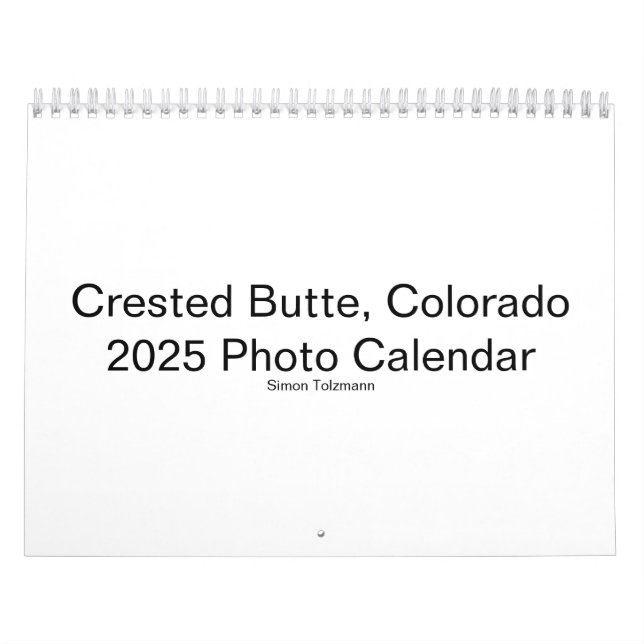 Calendrier photo de la Butte en crête - 2025 (Protection)