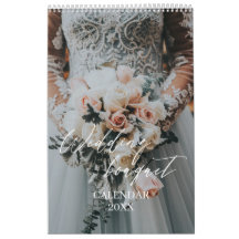 Calendrier photo de mariage moderne et élégant 202