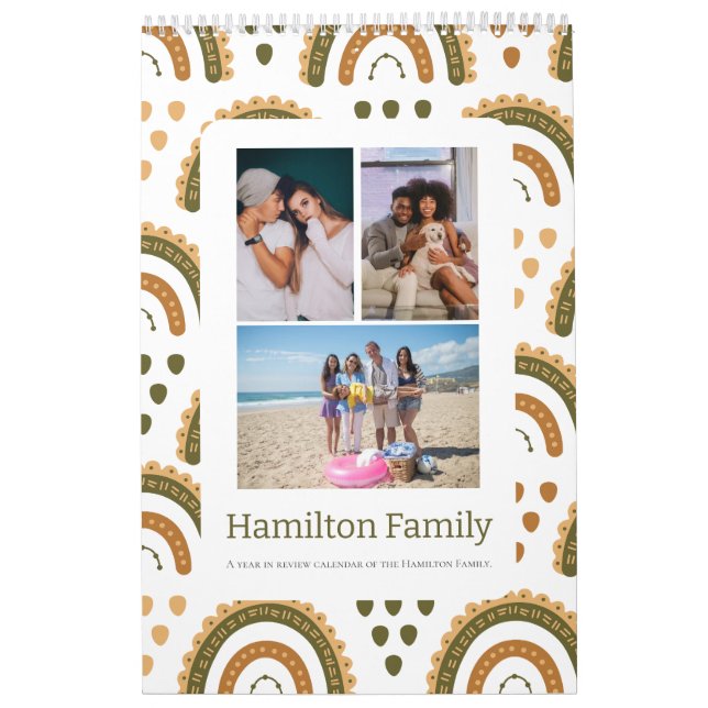 Calendrier Photo de votre famille Mois par mois Personnalisée (Protection)