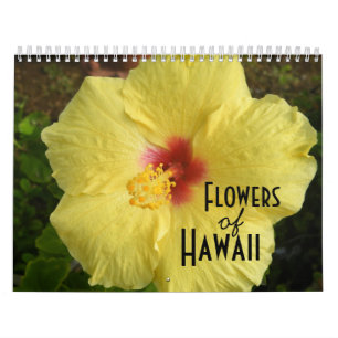 Calendrier photo des fleurs d'Hawaii