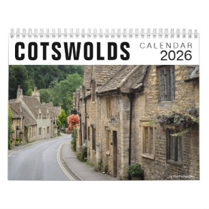 Calendrier photo des maisons et villes des Cotswol