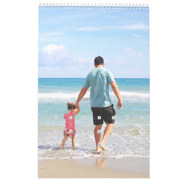 Calendrier photo d'une page (Feb 2026)