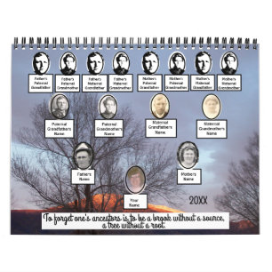 Calendrier Photo Family Tree Douze photos Pittoresques