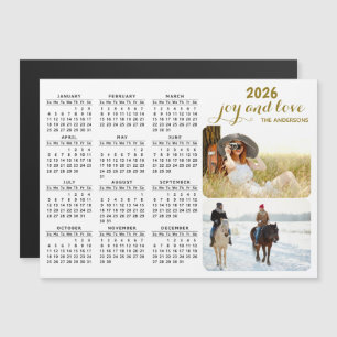Calendrier photo moderne 2025 Magnet Black White G