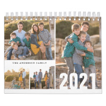 Calendrier photo personnalisé 2021 Simple Créer vo