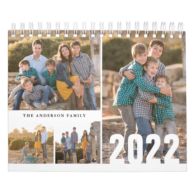 Calendrier photo personnalisé 2022 Simple Créer vo (Protection)
