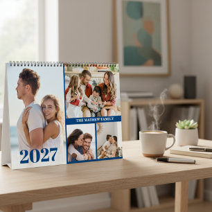 Calendrier photo personnalisé 2026 simple Créez le