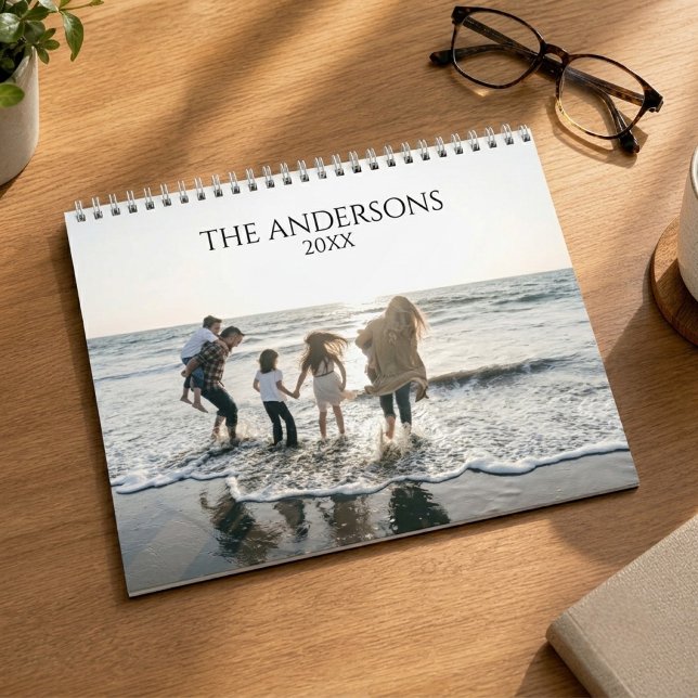 Calendrier photo personnalisé 2026 | Texte personn (Créateur téléchargé)