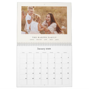 Calendrier photo personnalisé au nom de famille mo