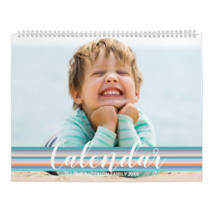Calendrier photo personnalisé de l'océan moderne