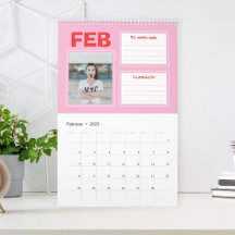 Calendrier photo personnalisé du programme Bold
