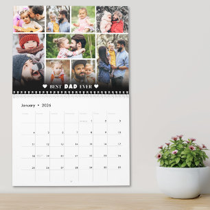 Calendrier Photo personnalisée Meilleur papa Père Collage pèr