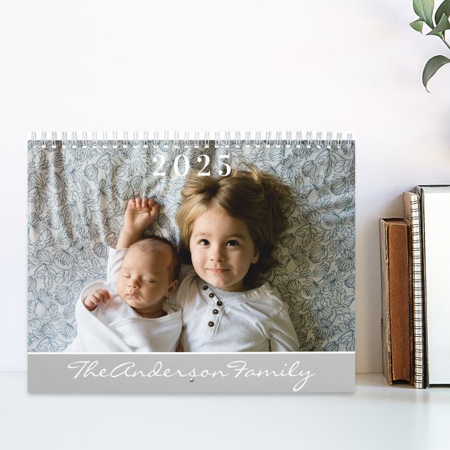 Calendrier Photo Simple Elegant 2025 (Créateur téléchargé)