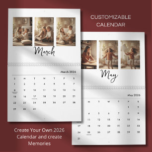 Calendrier photo simple moderne