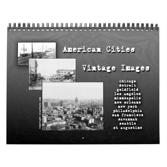 Calendrier photo vintage des villes américaines (Protection)