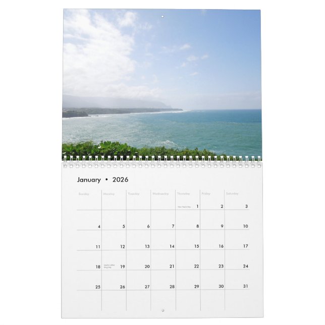 Calendrier Photographie de Kauai Hawaii (Jan 2026)